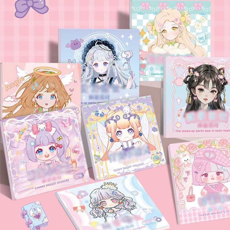 

Eeghrerr Stiker Berdandan Make-Up Princess Style Stiker Diy Stiker Kartun Berdandan Anak Perempuan