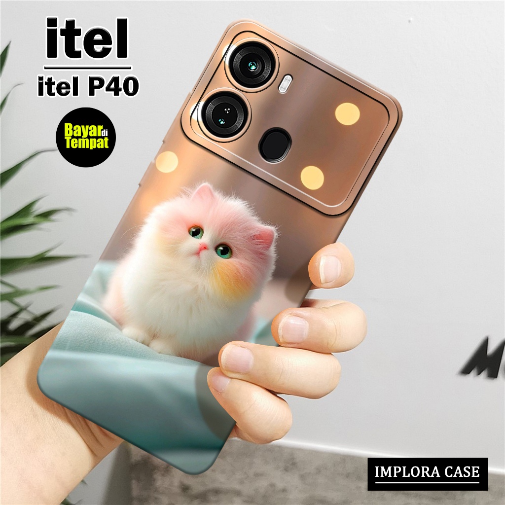 Softcase Itel P40 - Motif Kucing - IMPLORA CASE - Casing Itel P40 Case Hp Itel P40 Casing & Skin Han