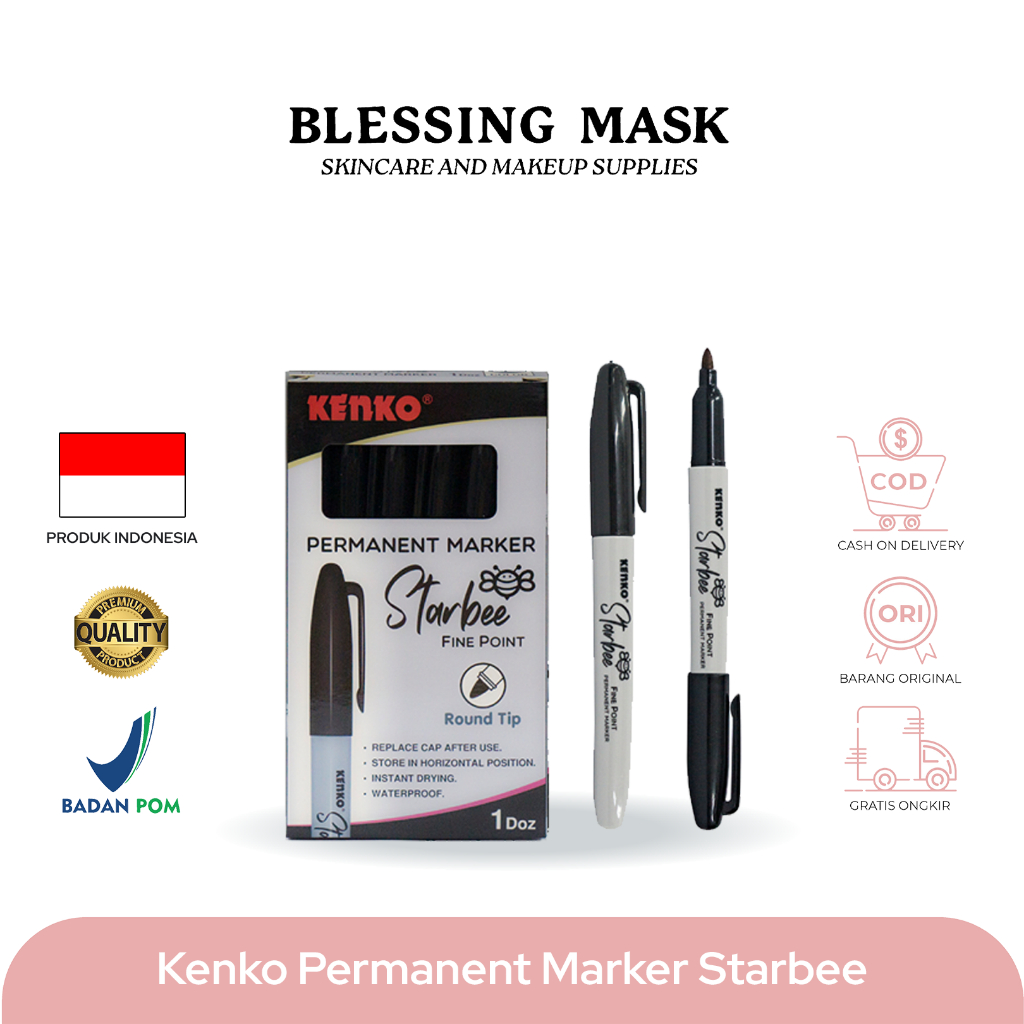 

KENKO Permanent Marker Starbee | Spidol Permanen Black
