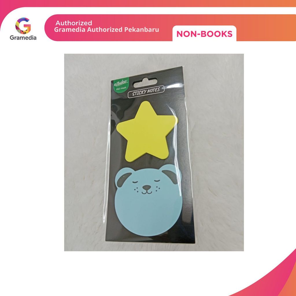 

Gramedia - ESTUDEE STICKY NOTE DIECUT STAR DOG 70X70MM 20SHT