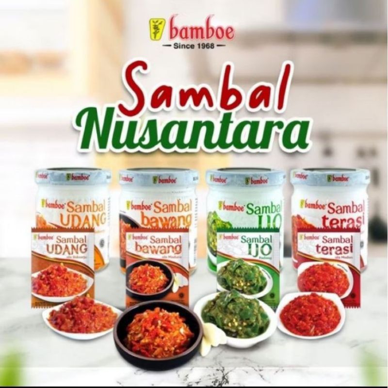 

Sambal botol Nusantara bamboe 3 varian100 gr
