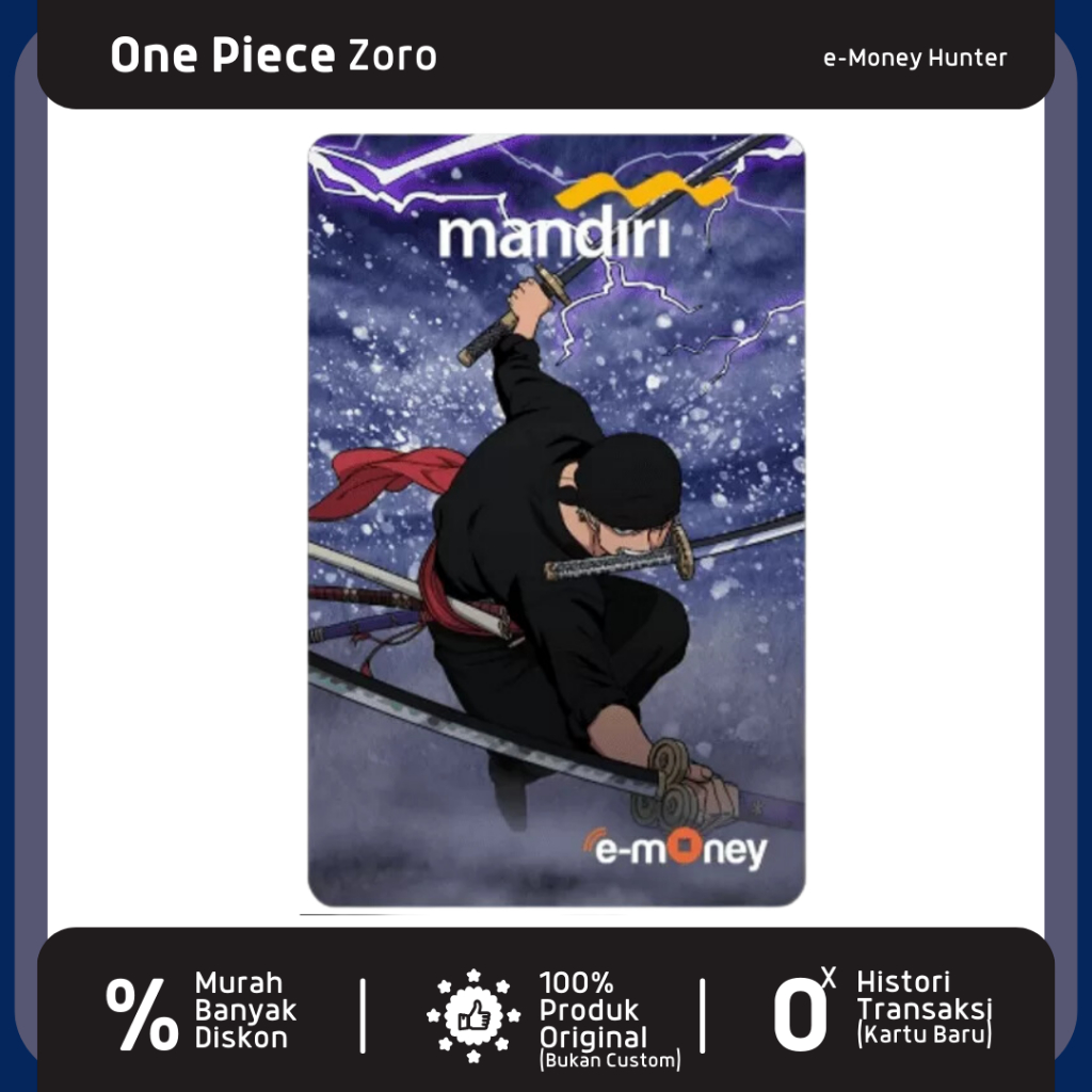 e-Money LUFFY One Piece Limited Edition eToll eMoney Mandiri OnePiece NFC