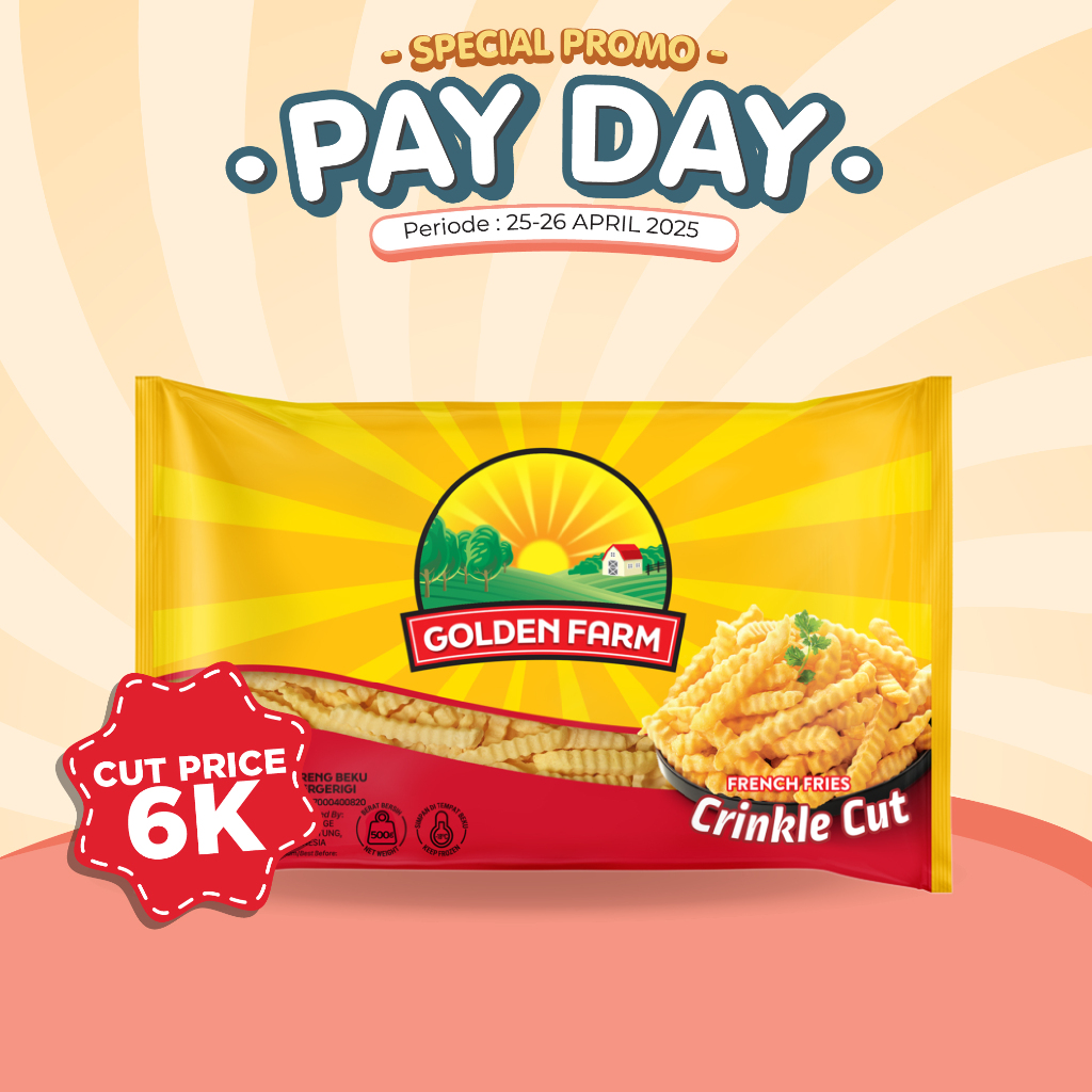 

PROMO POTONGAN HARGA GOLDENFARM FF CRINKLE CUT 1 KG