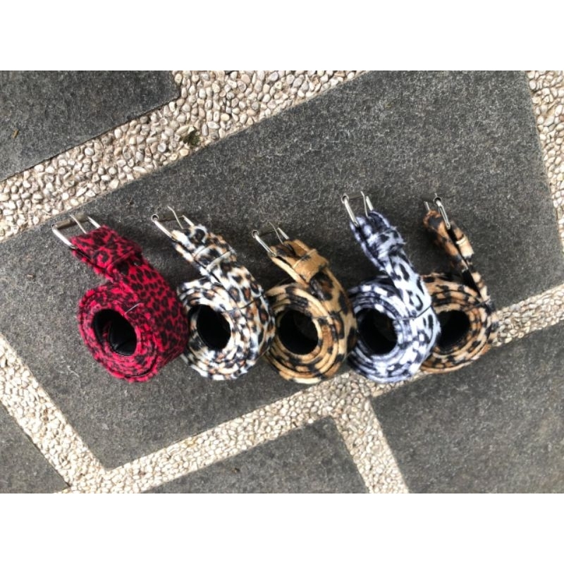 ikat pinggang leopard l belt leopard l beber  leopard punk l unisex pria wanita