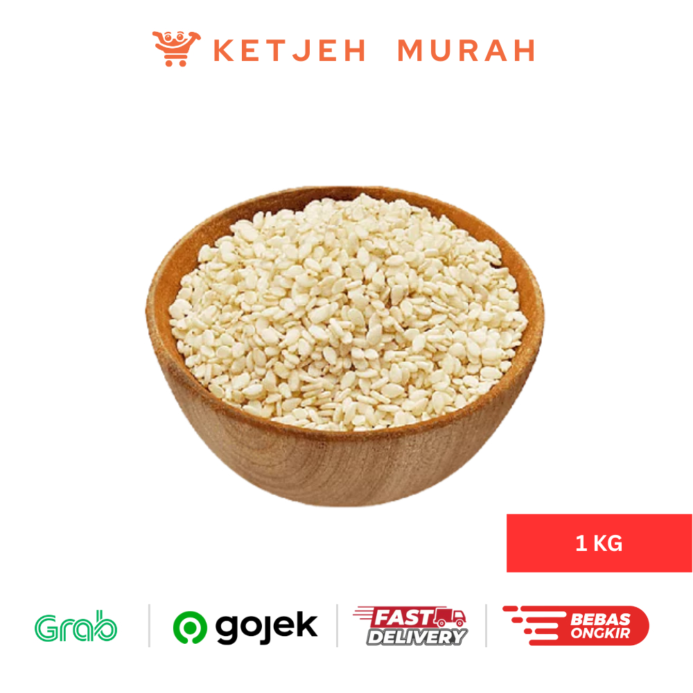 

Biji Wijen Putih White Sesame Seed 1 KG