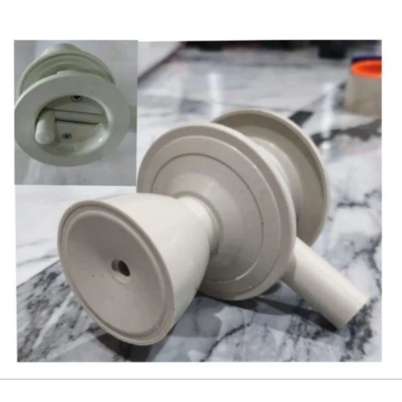 Kunci pintu bulat plastik. Pegangan pintu pvc.Handle pintu pvc. Kunci bulat pvc kamar mandi.