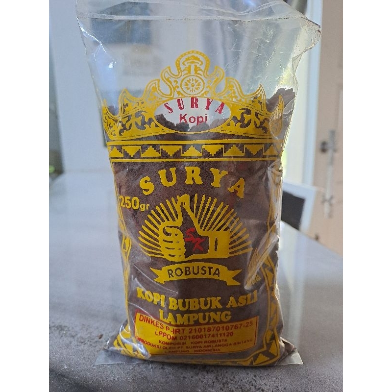 

Kopi Surya Robusta 250gr Kopi Bubuk Asli Lampung 250 gr