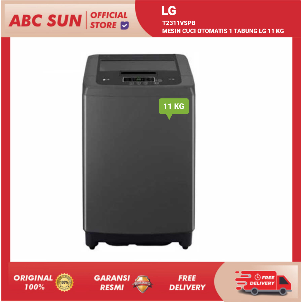 LG T2311VSPB Mesin Cuci Top Loading 11 Kg Smart Inverter Smart Motion & TurboDrum