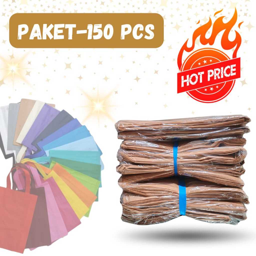 

(isi 150 PCS) Paket Hemat Hls Box dus 20x20 Tas Kain Spunbond