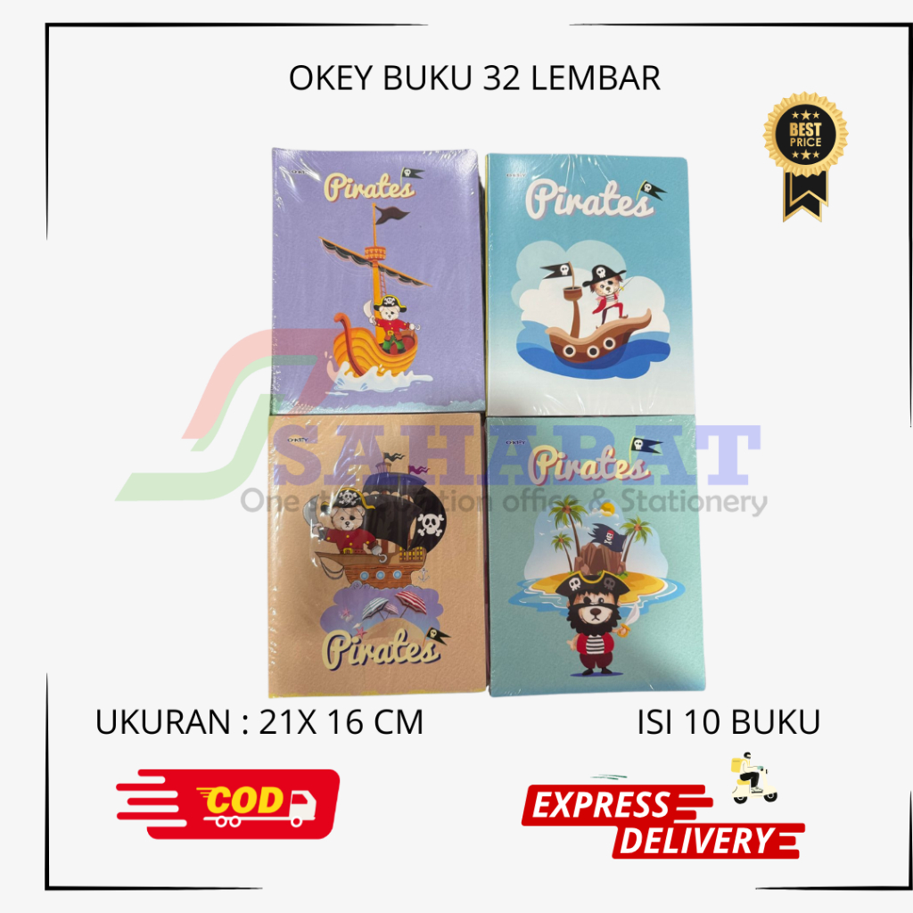 

OKEY BUKU 32 LEMBAR BUKU TULIS ANAK SEKOLAH PERPAK ISI 10 BUKU - HARGA GROSIR