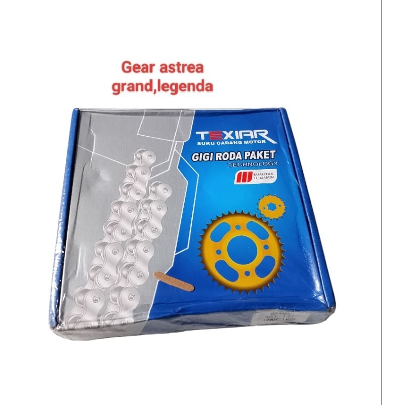 Gear set Texiar original paket tx gir set depan belakang rantai motor Supra supra fit grand supra x 