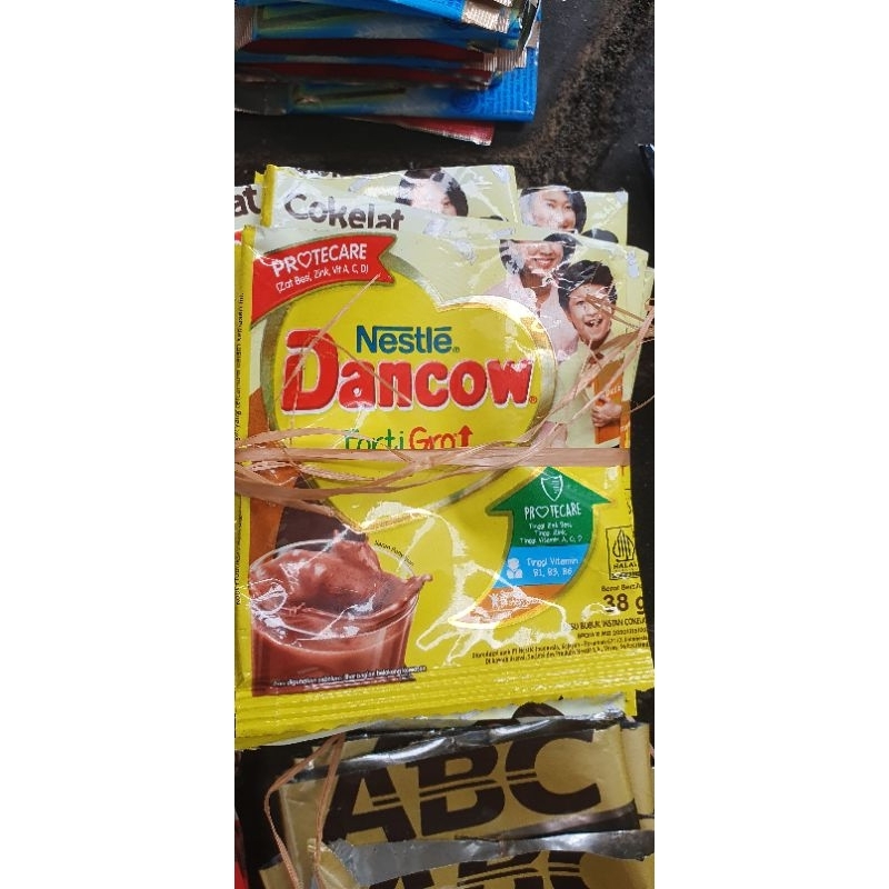 

bungkus sachet dancow coklat / putih bekas