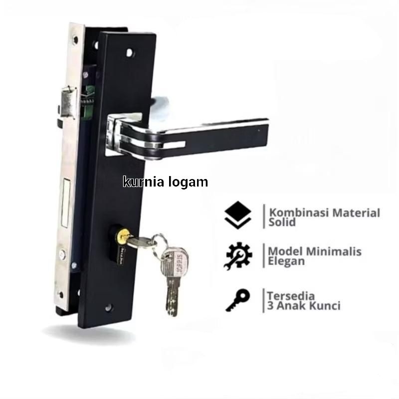 Handle Pintu Premium Set Kunci Ukuran Besar Kecil Tarikan Pintu Gagang Pintu