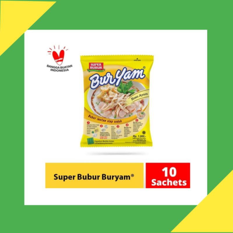 

Super Bubur Buryam Rcg 10 Pcs @ 22 Gr