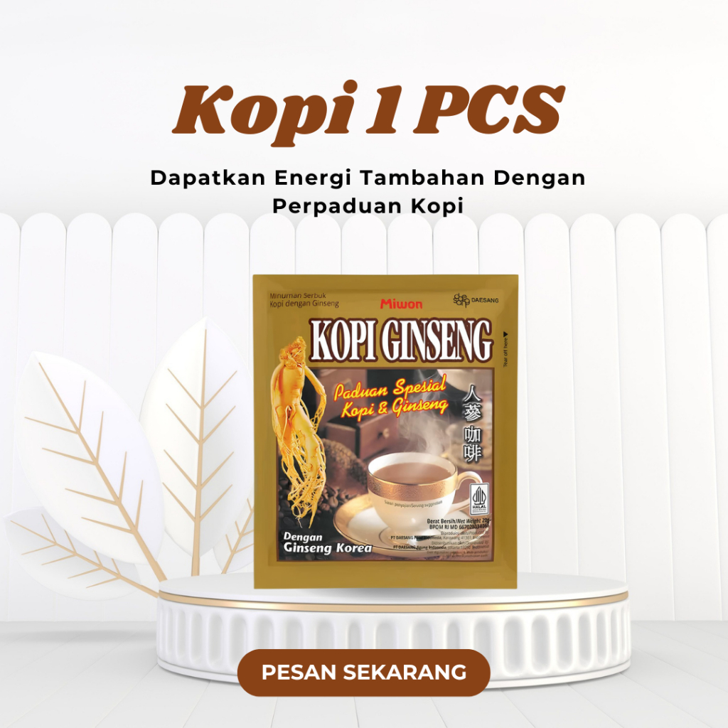 

Kopi Ginseng Miwon 20 Gram - Kesatrian Store