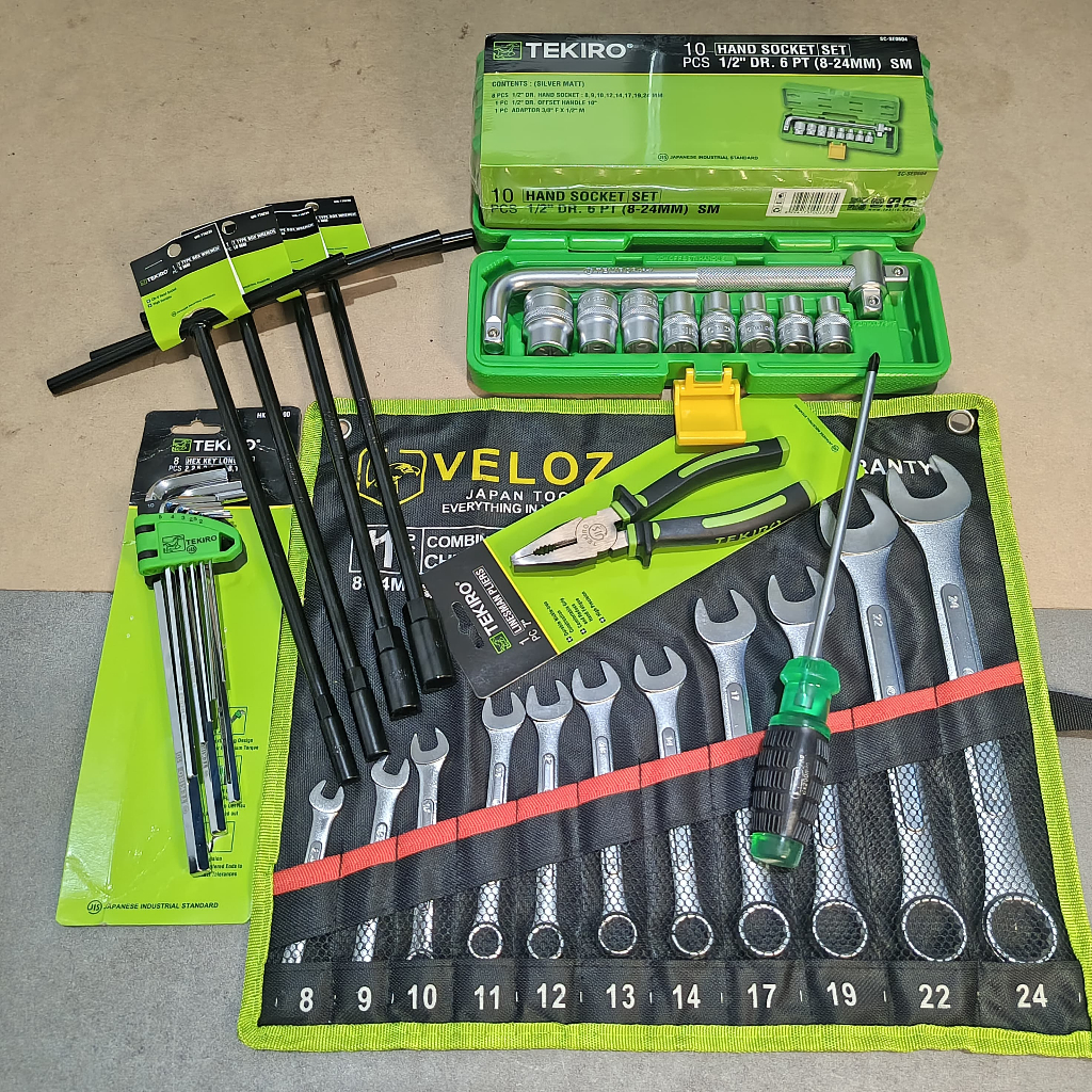 TEKIRO Kunci Lengkap full set / Alat Bengkel Murah / Tools / Peralatan Bengkel