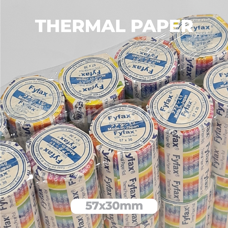 

KERTAS THERMAL ROLL 57x30 FYFAX STRUK KASIR EDC