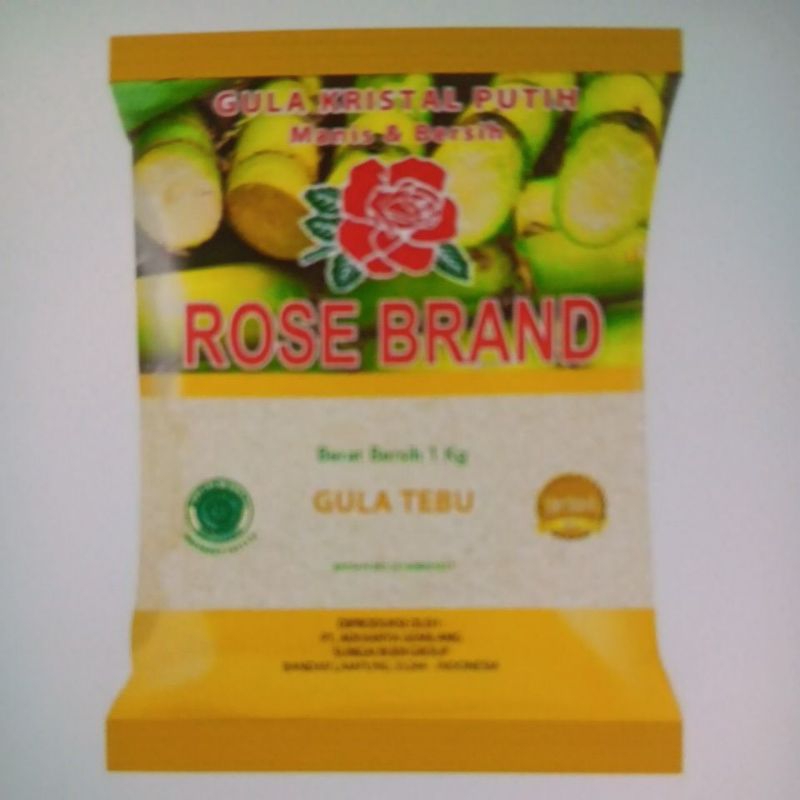 

Rose Brand gula pasir 1 kilo gula kristal putih manis & bersih