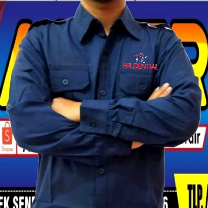 kantong 2 kemeja Prudential baju Prudential seragam Prudential Pdh Prudential kemeja kerja Prudentia