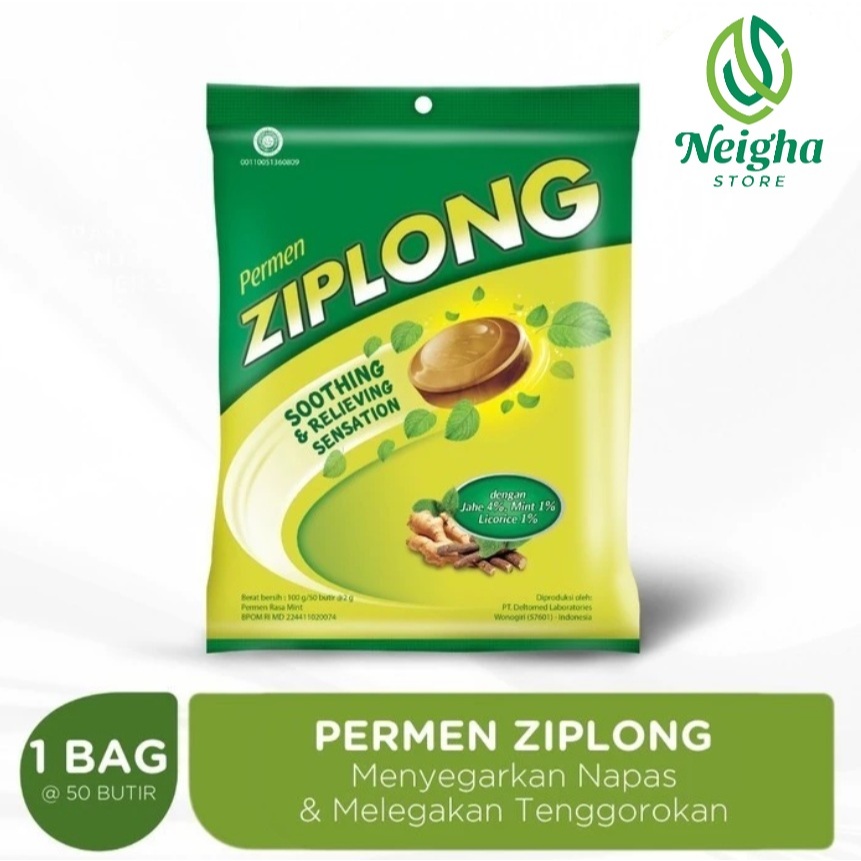 

Permen Candy Herbal Ziplong Bag 50 Butir Mint Licorice Melegakan Tenggorokan Menyegarkan Nafas