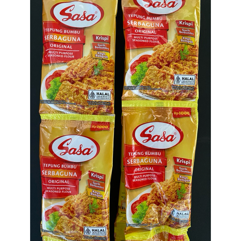

Tepung Sasa Serbaguna 32GR ( 1 Renceng isi 10 sacet )