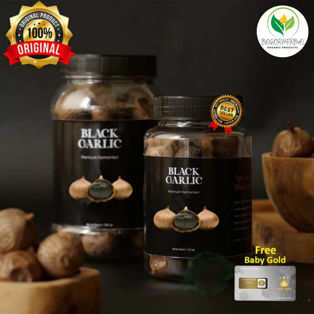 

COD BLACK GARLIC PREMIUM BAWAN HITAM TUNGGAL 250GRAM 500GRAM FREE GOLD HERBAL