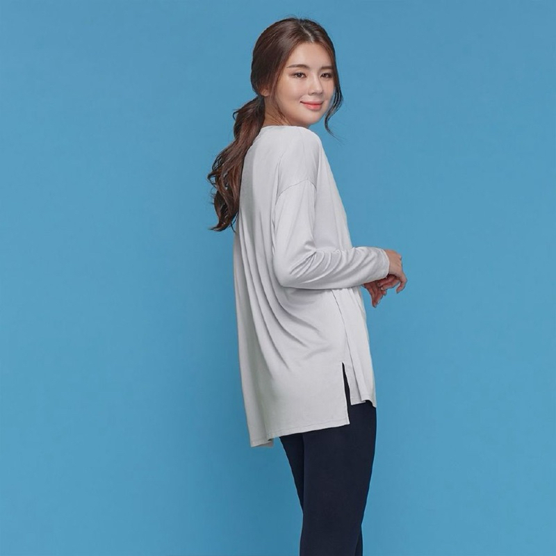 18/006 STL Metro Ny Long Sleeves - pakaian olahraga wanita premium korean style korea gym yoga pilat