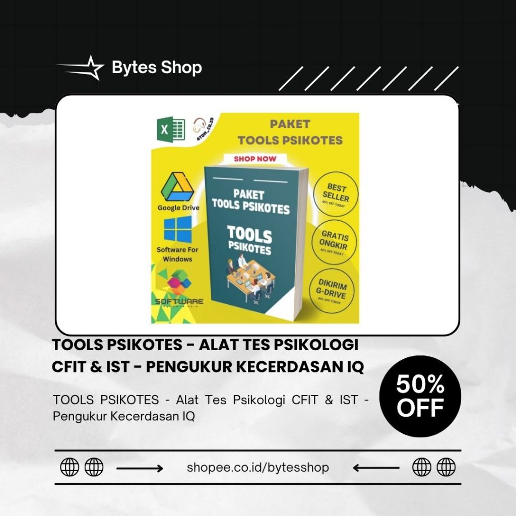 TOOLS PSIKOTES - Alat Tes Psikologi CFIT & IST - Pengukur Kecerdasan IQ