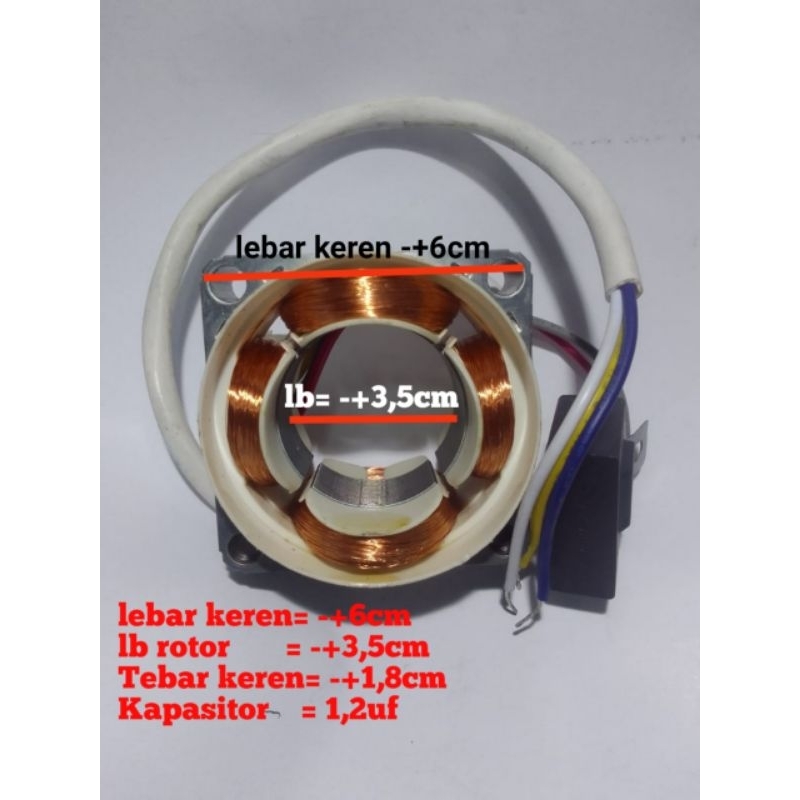 Stator dinamo kipas angin Miyako 10inch Original//Spul Gulungan dinamo Miyako &Sekai