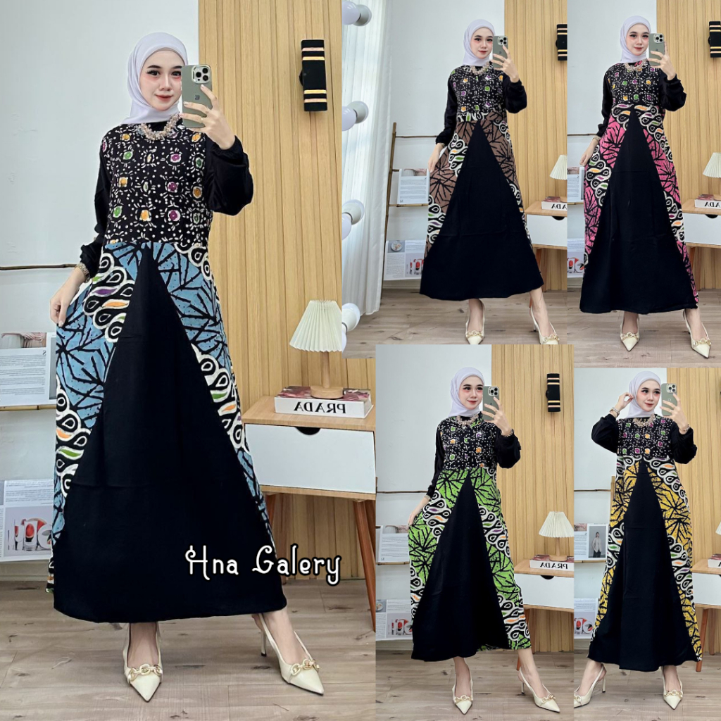 Dress Dania Original Batik Cap Pekalongan Kain Rayon Premium
