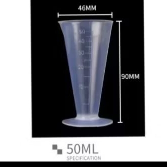 Gelas ukur plastik gelas takar ukuran 50ml