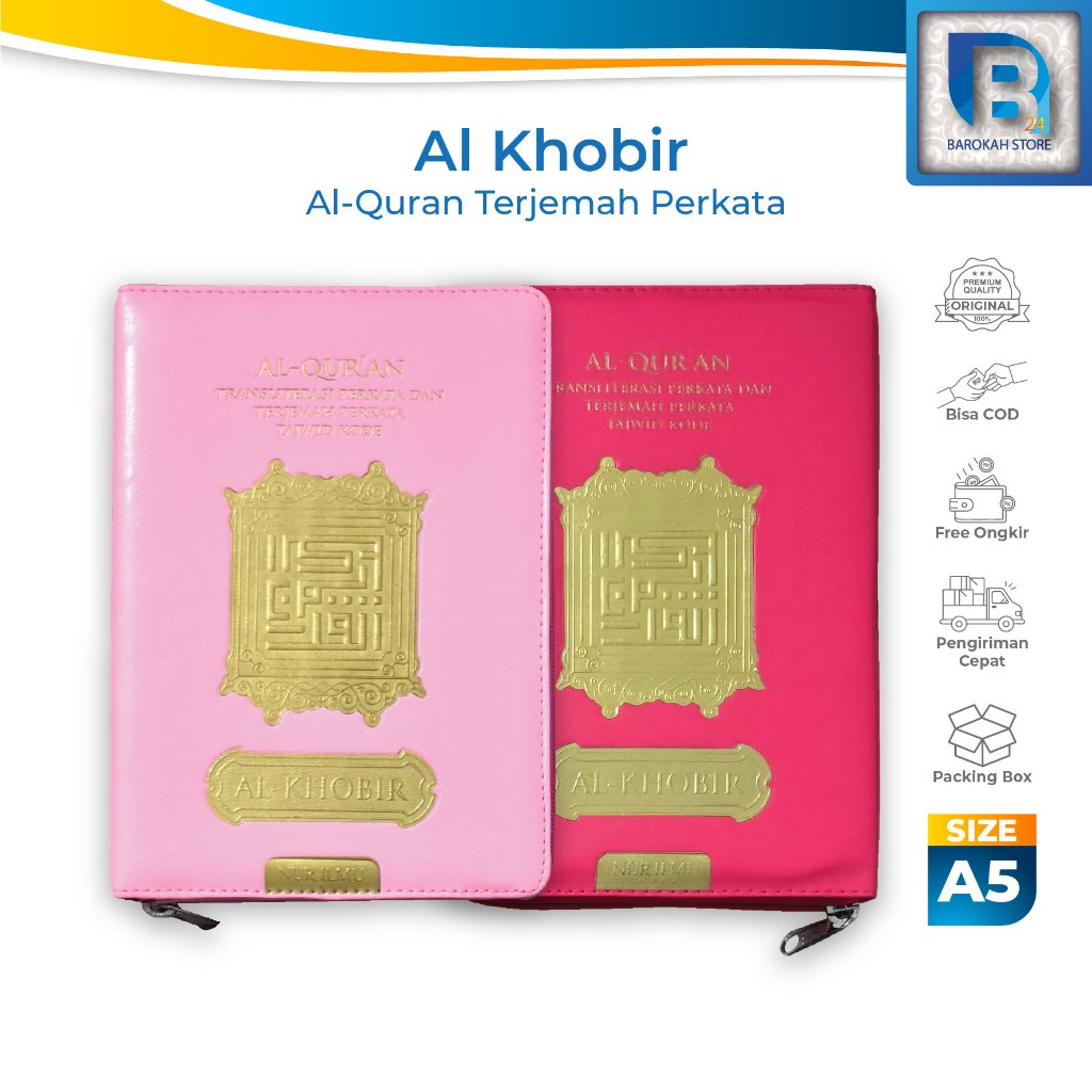 TERBARU - Al Quran Al Khobir A5 Resleting, Al Quran 30 Juz, AlQuran Latin, Al Quran Terjemah Perkata