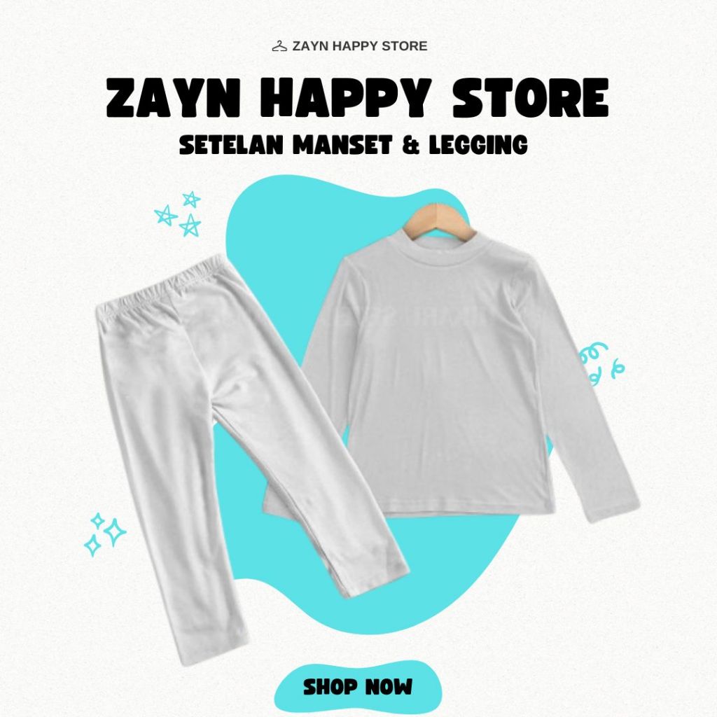 RB Setelan Anak Manset + Legging 2-13 Tahun Setelan baju manset lejing anak perempuan