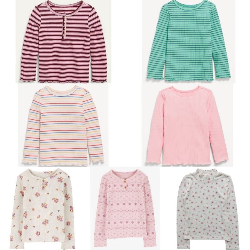 Kaos panjang bayi & balita perempuan