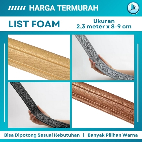 Border List Wallpaper List Wallpaper Dinding Foam 3d Stiker List Dinding Wall Moulding Walpaper