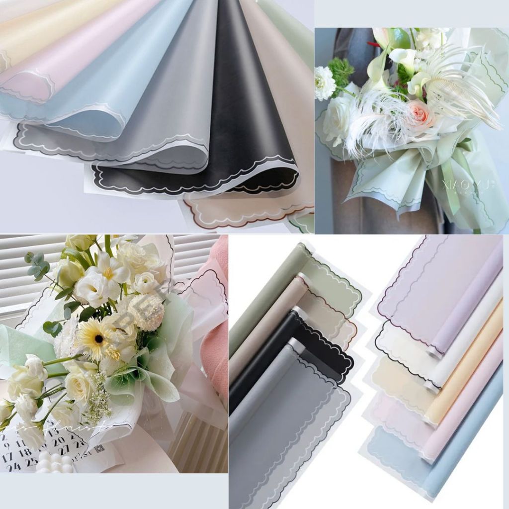 

Kertas buket Cellophane [ 1 Lembar ] Varian Cloud White!!! Termurah harga Grosir