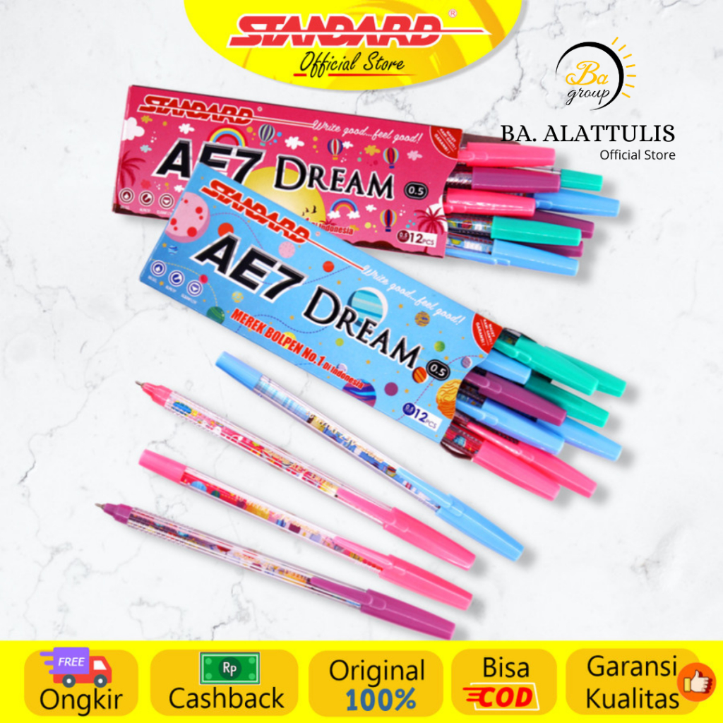 

(ECER) Standard - Pulpen AE7 Dream 0.5- Hitam - BA.ALATTULIS