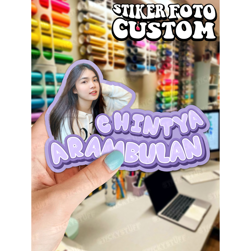 

Stiker Custom foto Wajah bebas request
