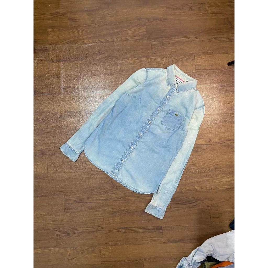 Kemeja Lacoste denim washed mantab