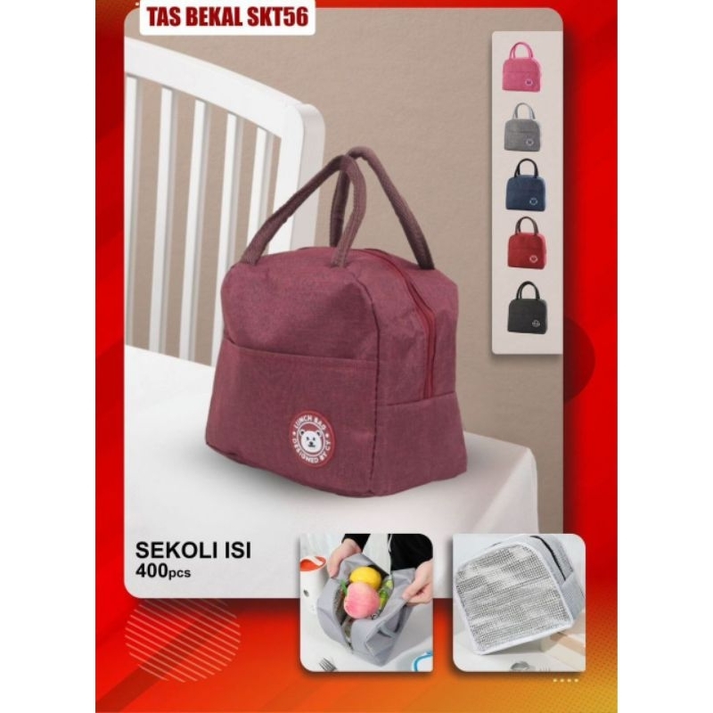 TAS BEKAL COOLER BAG POLOS LUNCH BAG COOLER MAKANAN TAS LUNCH BOX POLOS