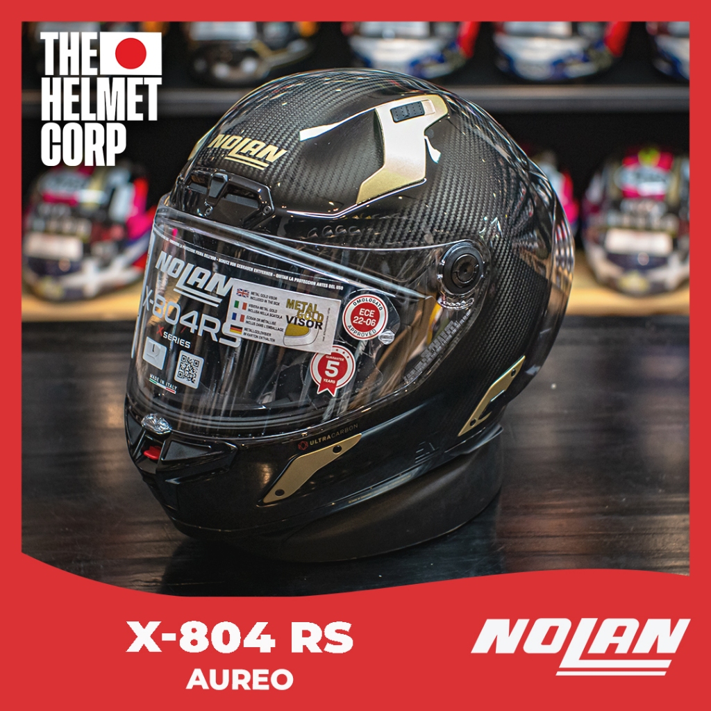 NOLAN X804 RS ULTRA CARBON AUREO FULL FACE CARBON HELMET ORIGINAL