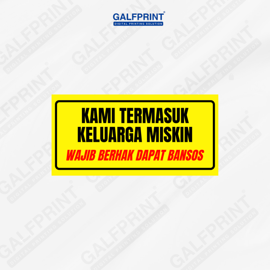 

STICKER KAMI TERMASUK KELUARGA MISKIN 12X5