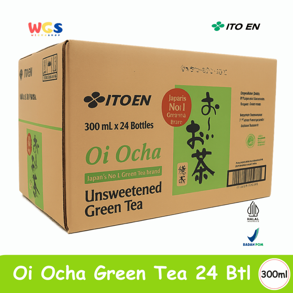 

ITO EN Oi Ocha Unsweetened Green Tea 300mL x 24 – Teh Hijau Jepang Tanpa Gula Segar Alami