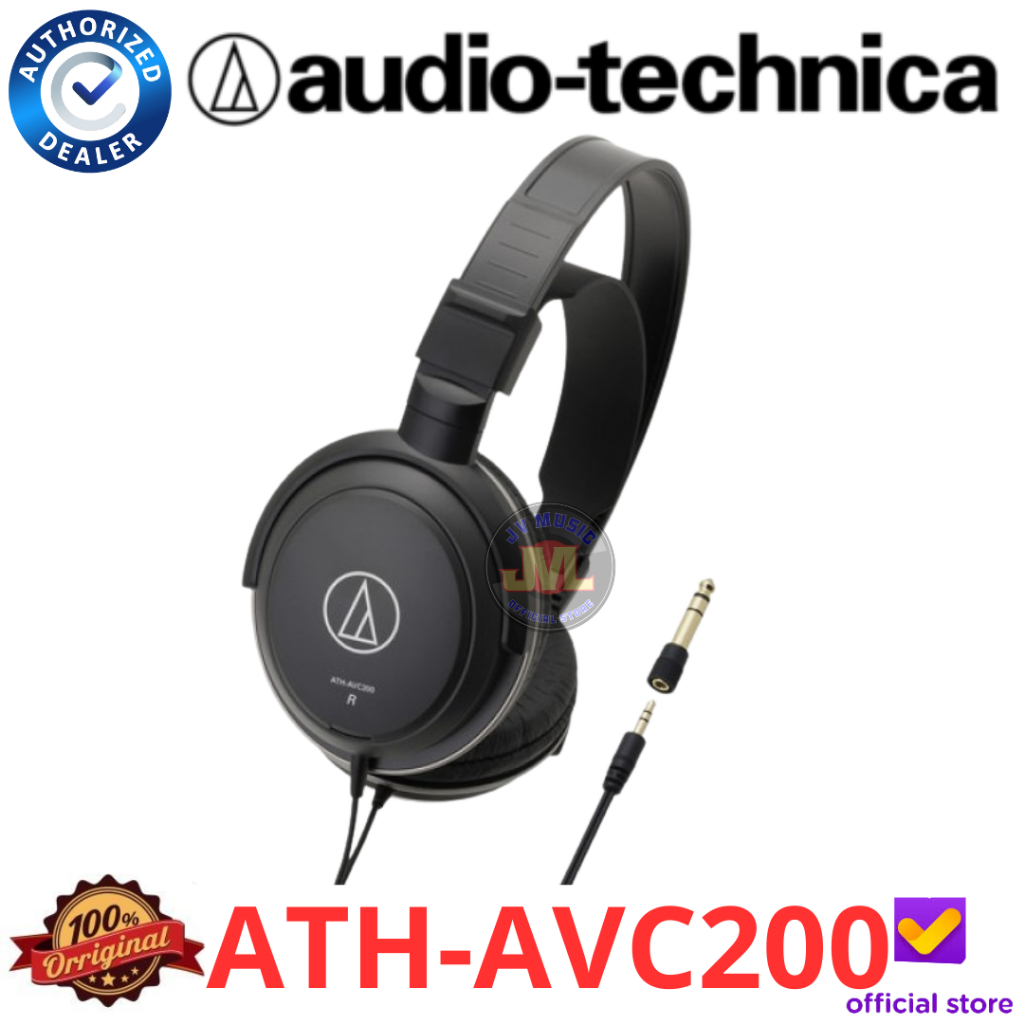 Audio Technica ATH-AVC200 Over Ear Closed-Back Dynamic Headphones Original Audio Technica AVC-200