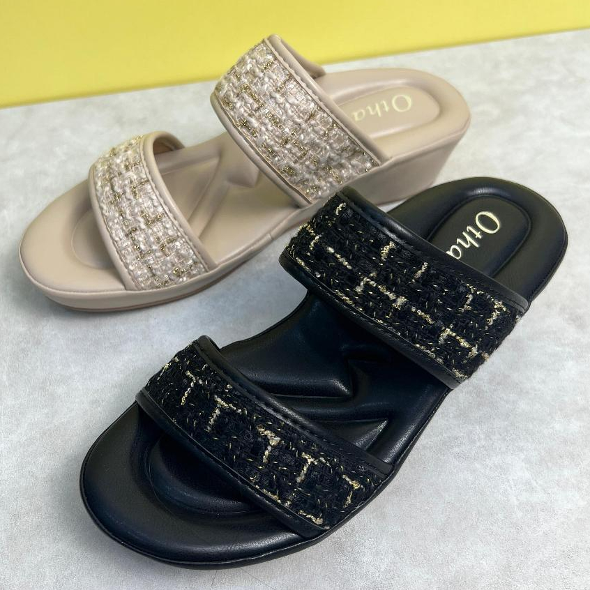Otha Shoes - Wedges Sandal Wanita - H1165 OWK Tinggi HAK  -+ 3CM