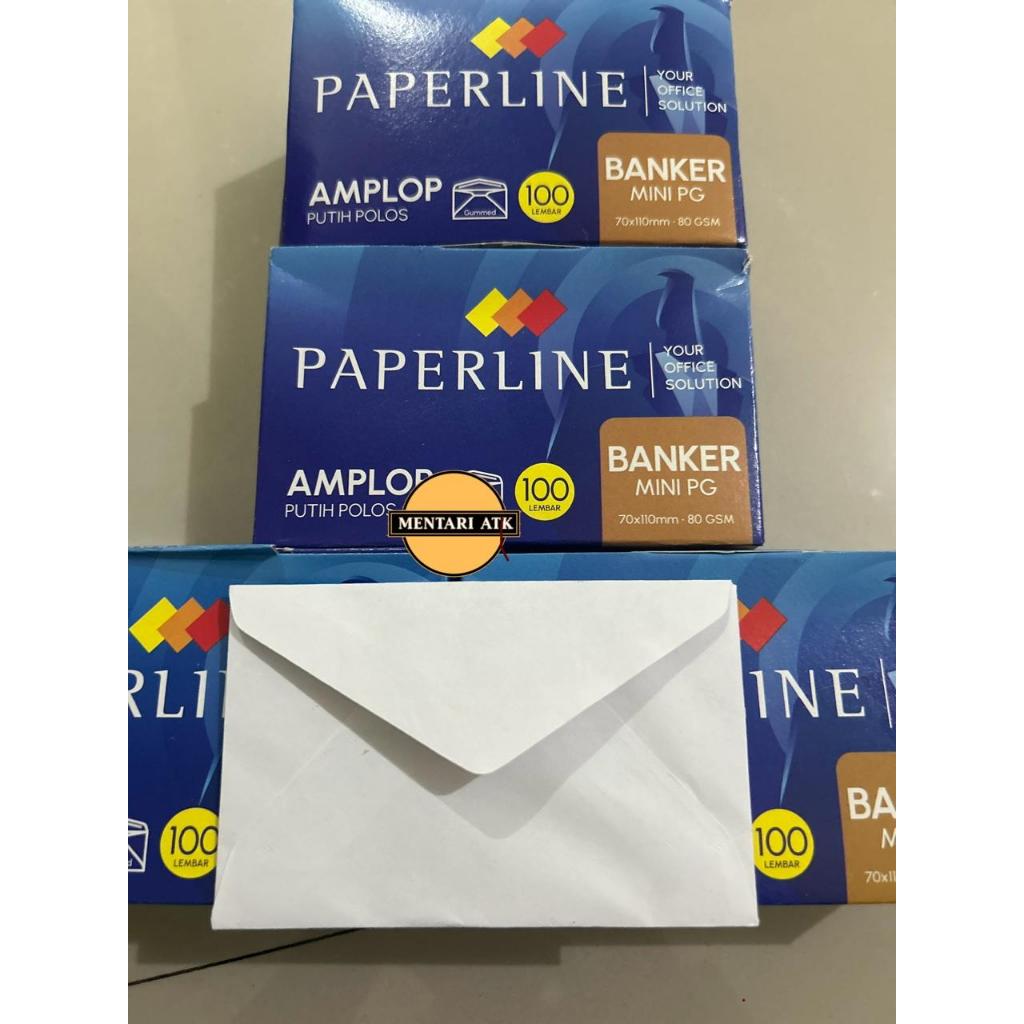 

Amplop Paperline Amplop Putih / Amplop Banker 70x110mm 80 gram 1PACK