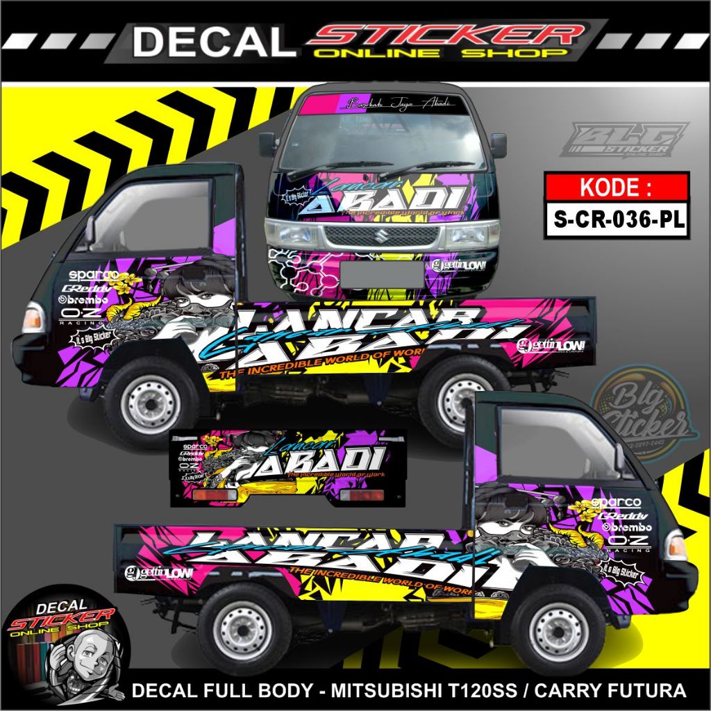 STIKER MOBIL FUTURA CARRY T120SS PICK UP DECAL STICKER MOBIL FULL BODY MOTIF
