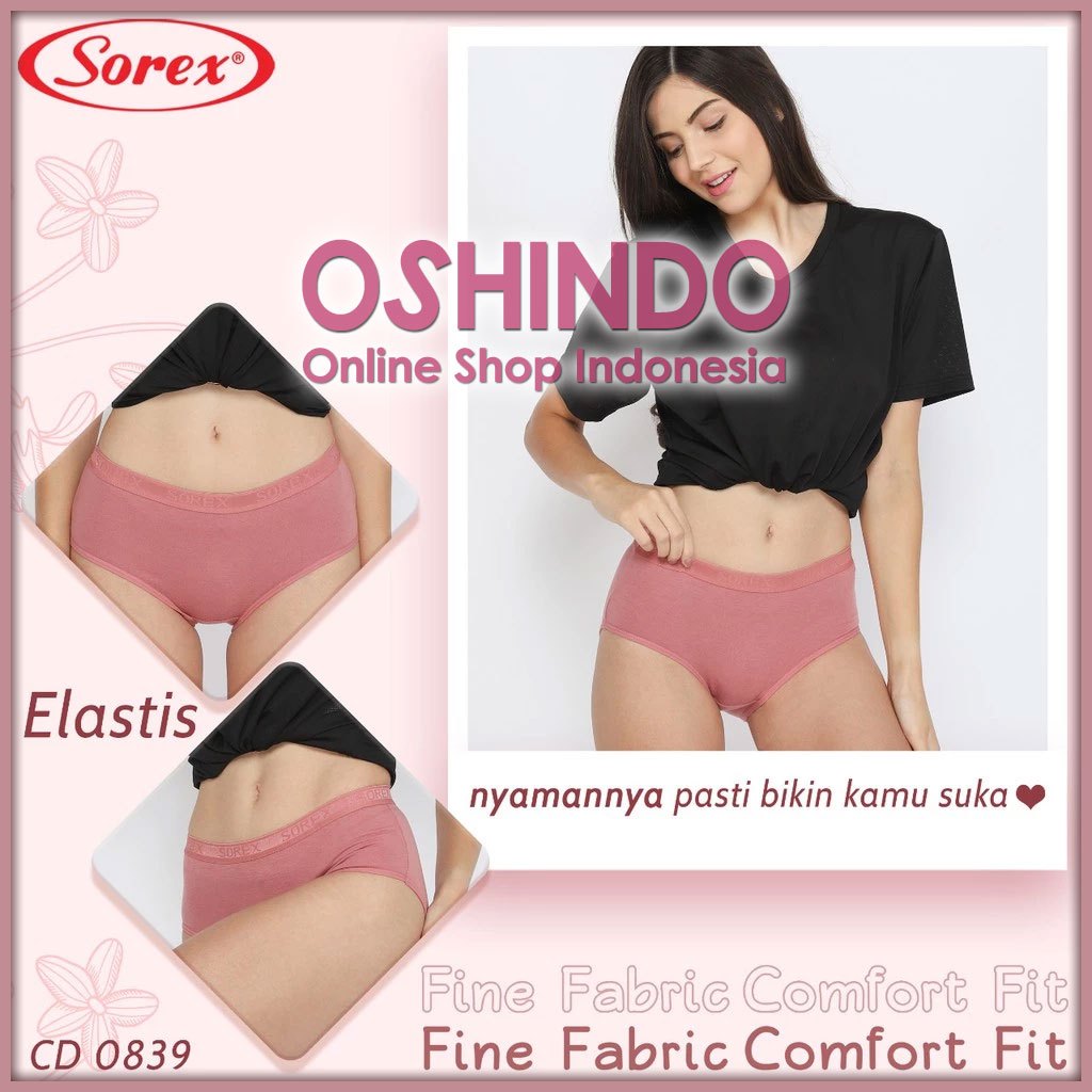 Sorex 0839 CD Celana Dalam Wanita Ukuran L Katun Midi Bisa Pilih Warna
