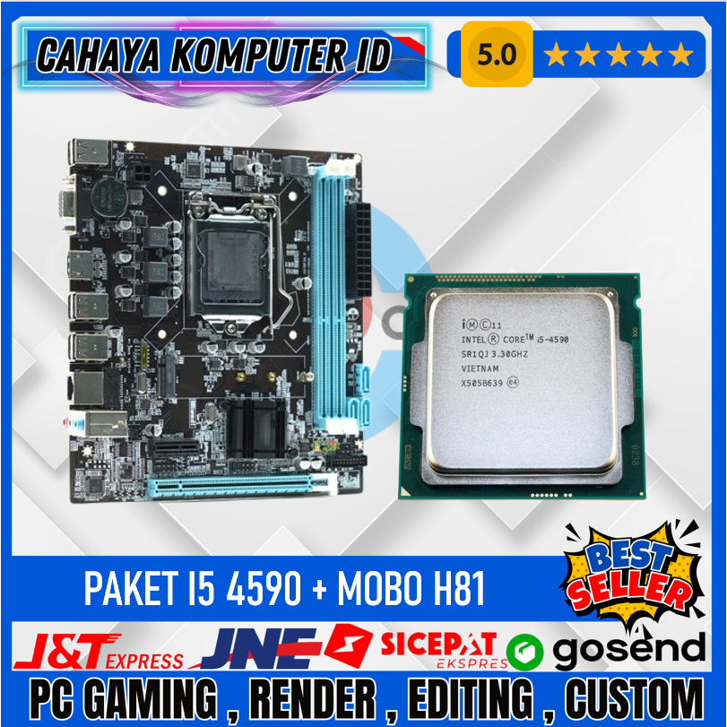 PAKET Intel Core I5 4590 (Gen4) + Motherboard H81 DDR3 LGA 1150