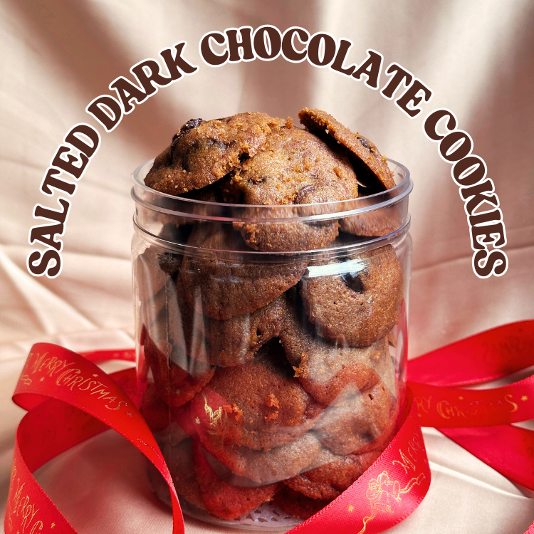 

DARK CHOCOLATE COOKIES WITH SEA SALT / KUE KERING COKELAT PREMIUM WIJSMAN